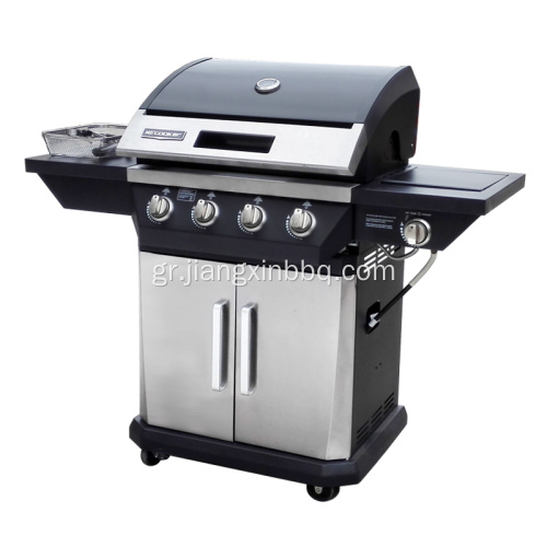 4 καυστήρα προπανίου Gas Grill με πλευρικό καυστή